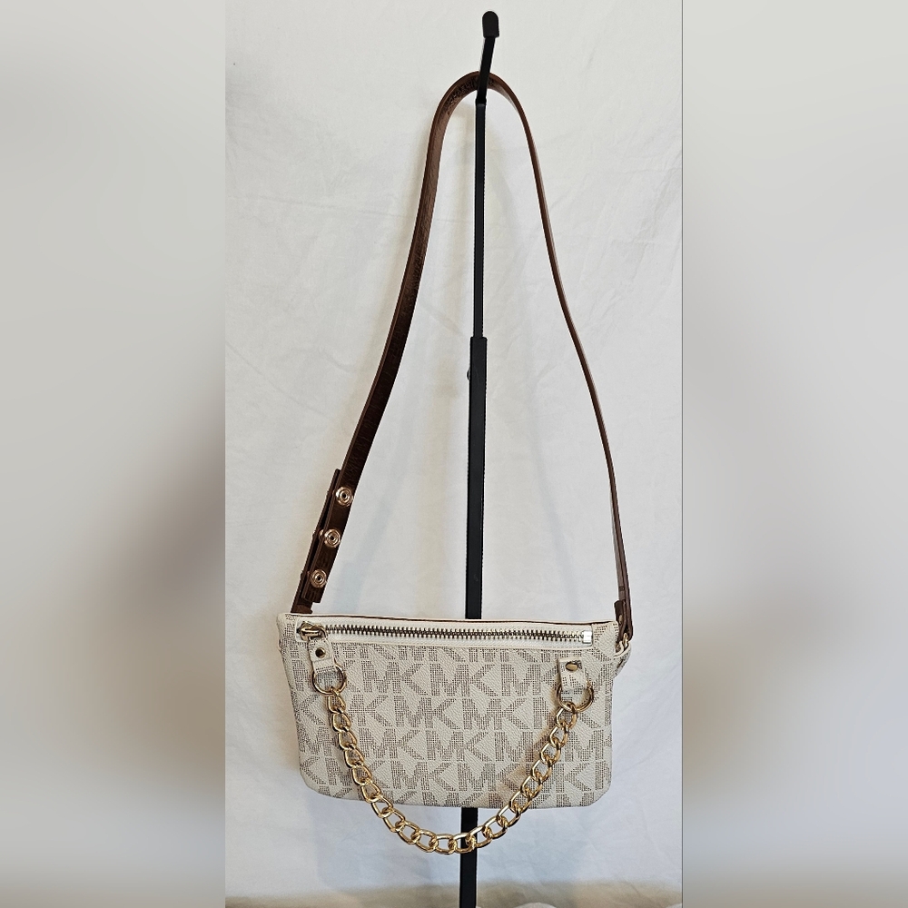 *NWOT* Michael Kors Cream and Brown Waist Bag